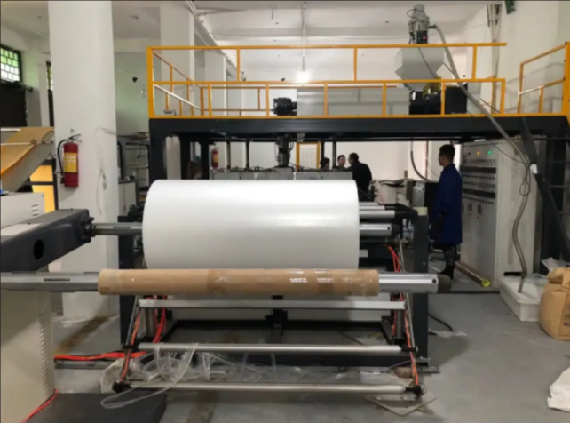 Production scene of PE coating