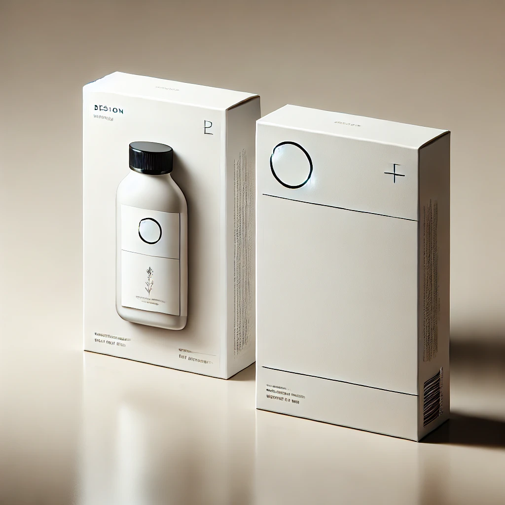 Minimalist packaging with logo