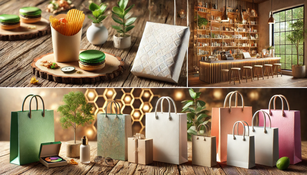 Collage of sustainable packaging