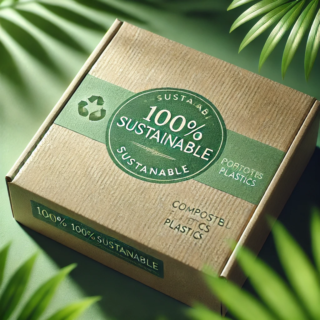 Eco-friendly packaging close-up