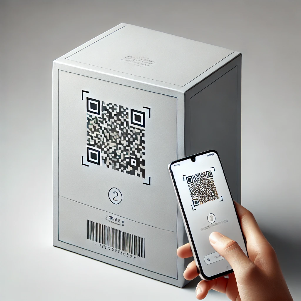 QR code on product packaging