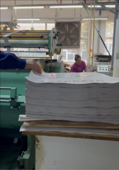 Stacked paper thickness