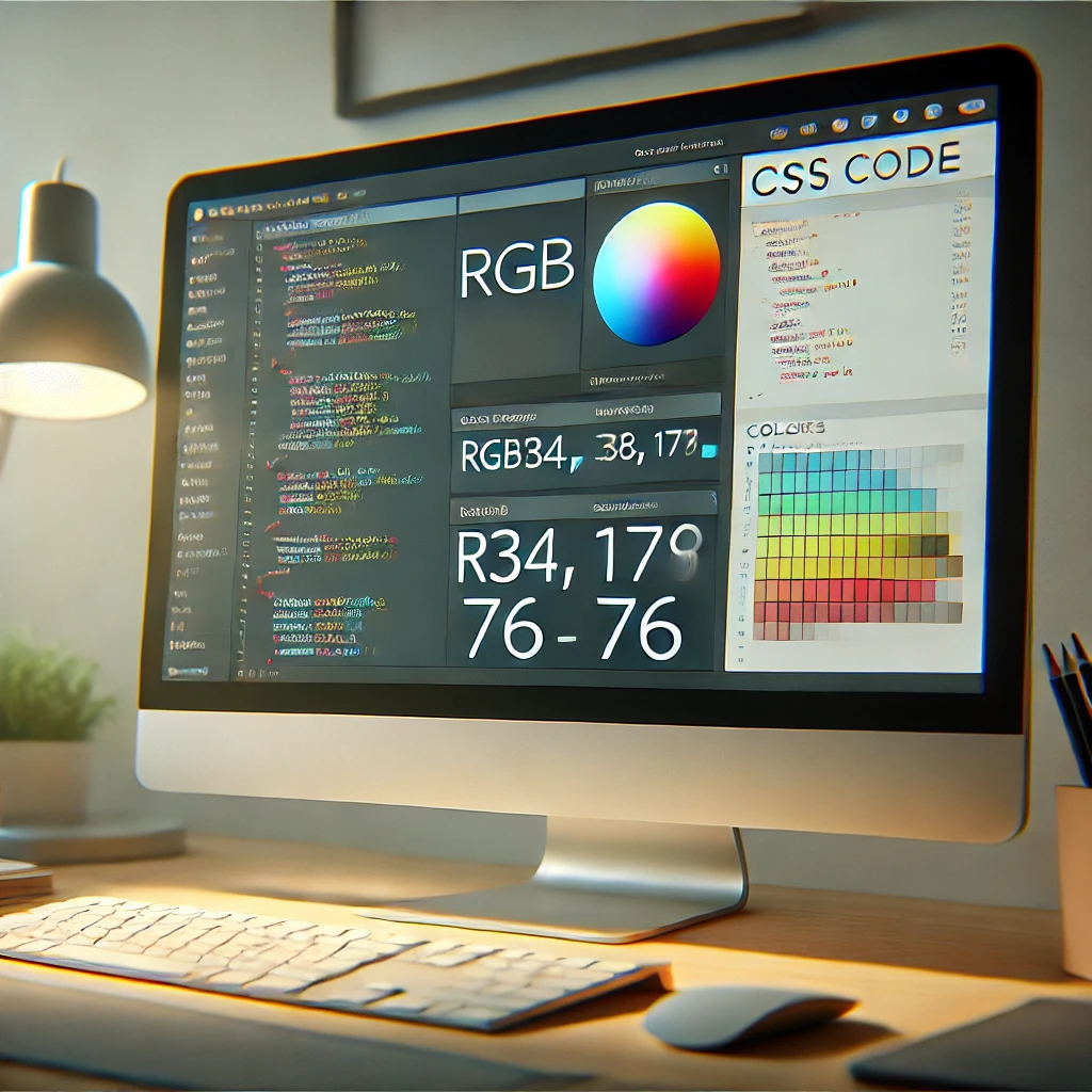 CSS editor with RGB color codes