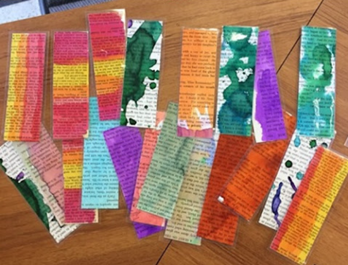 Recycled material bookmarks
