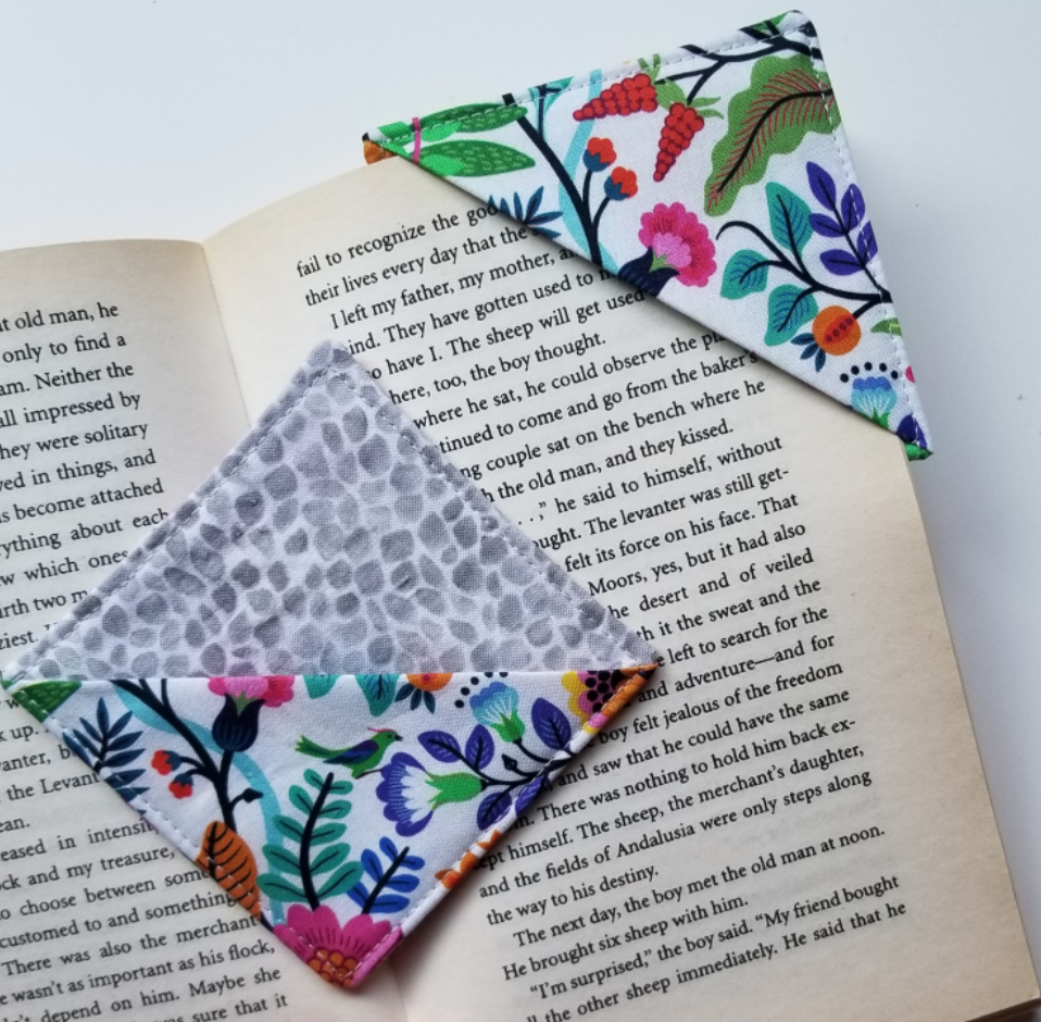 Handmade fabric bookmarks
