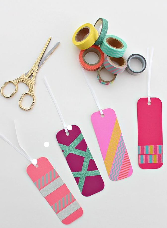 Washi tape bookmark designs
