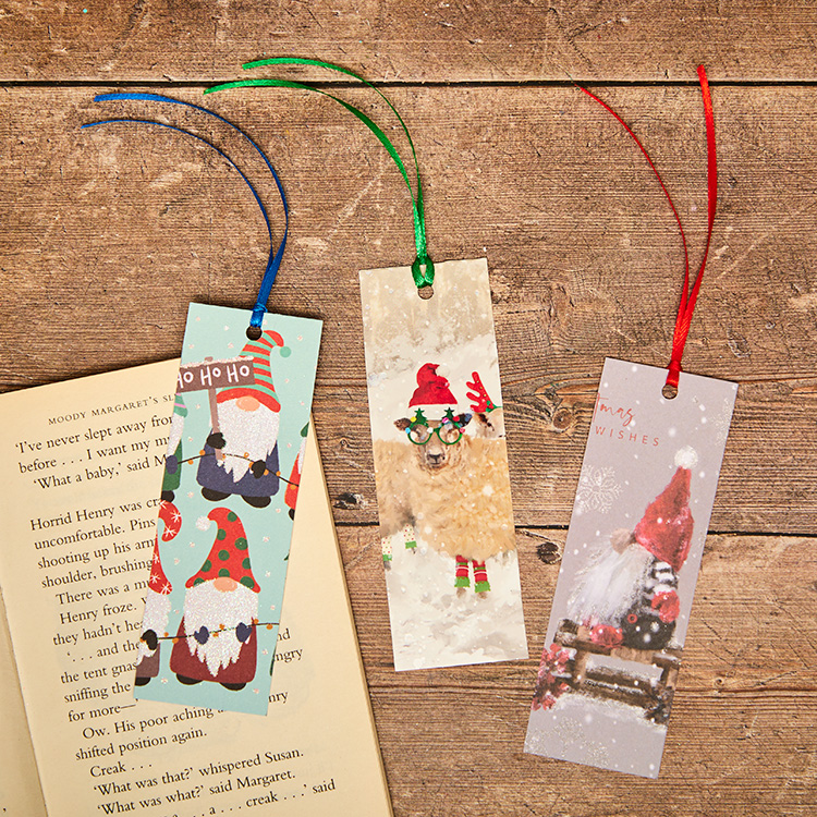 Upcycled card bookmarks