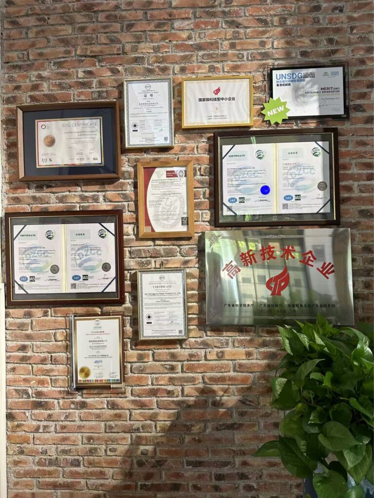 Certification badges with documents