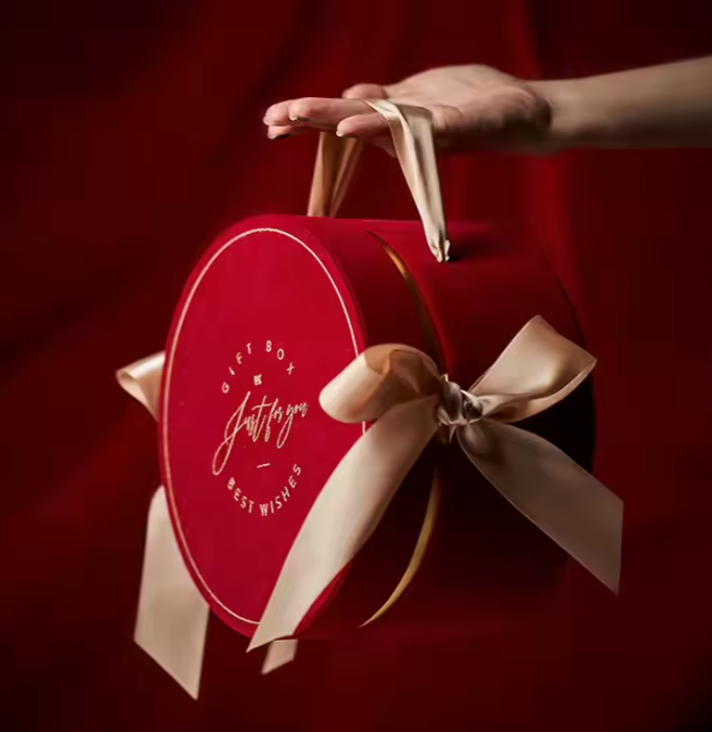 Luxurious chocolate box with velvet