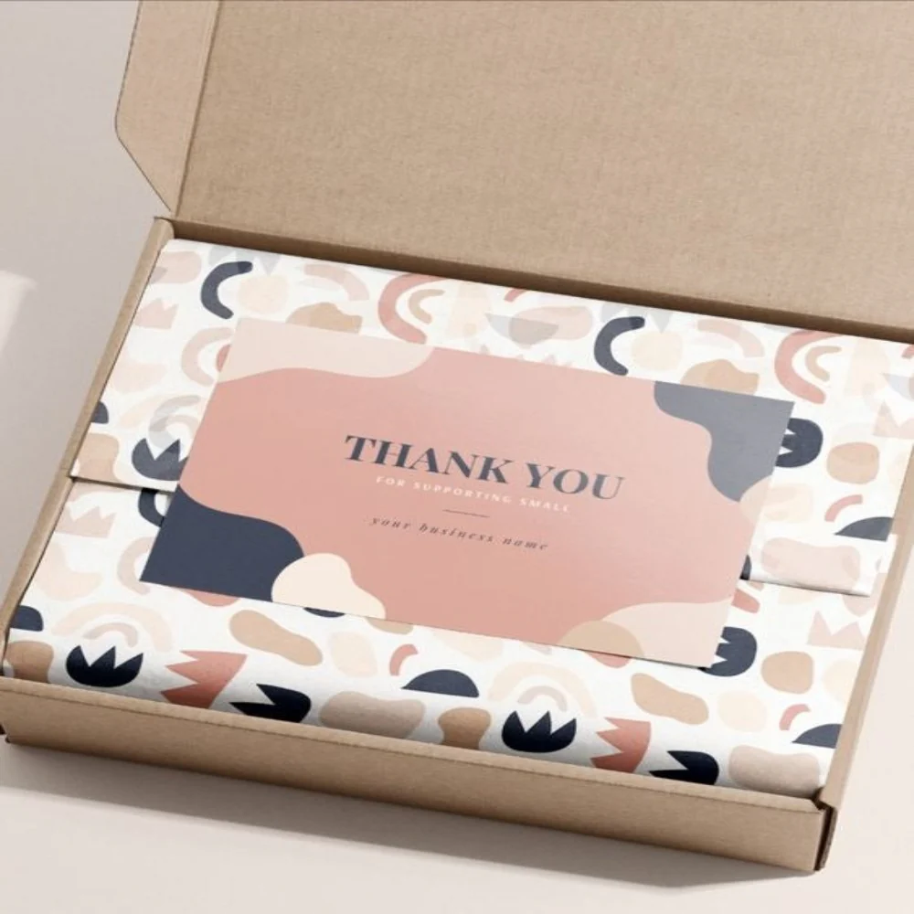 Personalized thank-you card scene