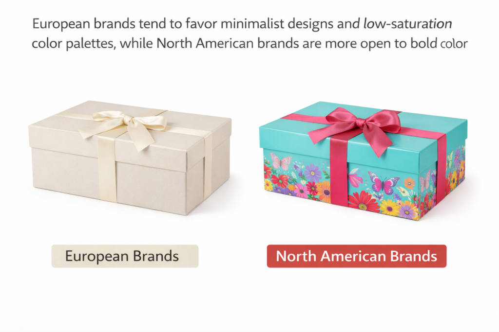 design comparison of European brands  and North American brands 