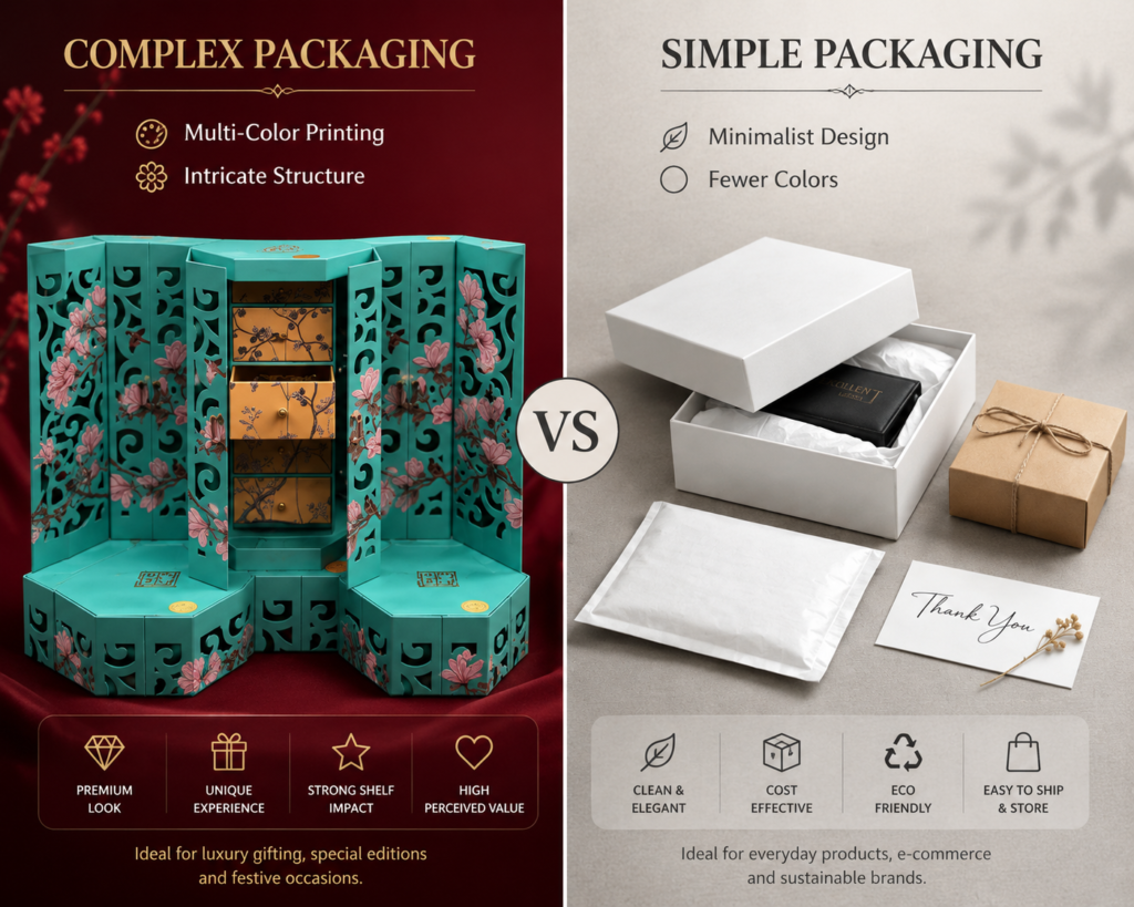 Complex Packaging Versa Simple Packaging 