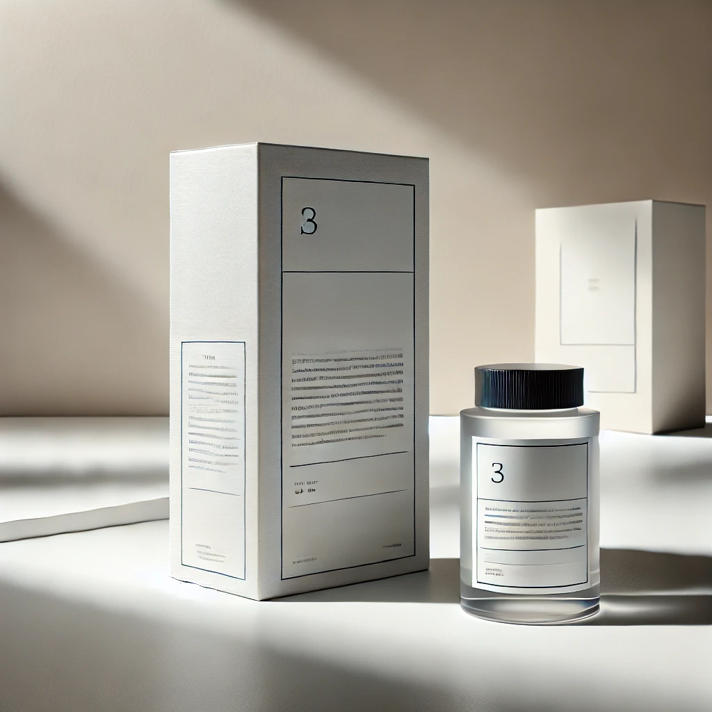 Minimalist, sleek packaging