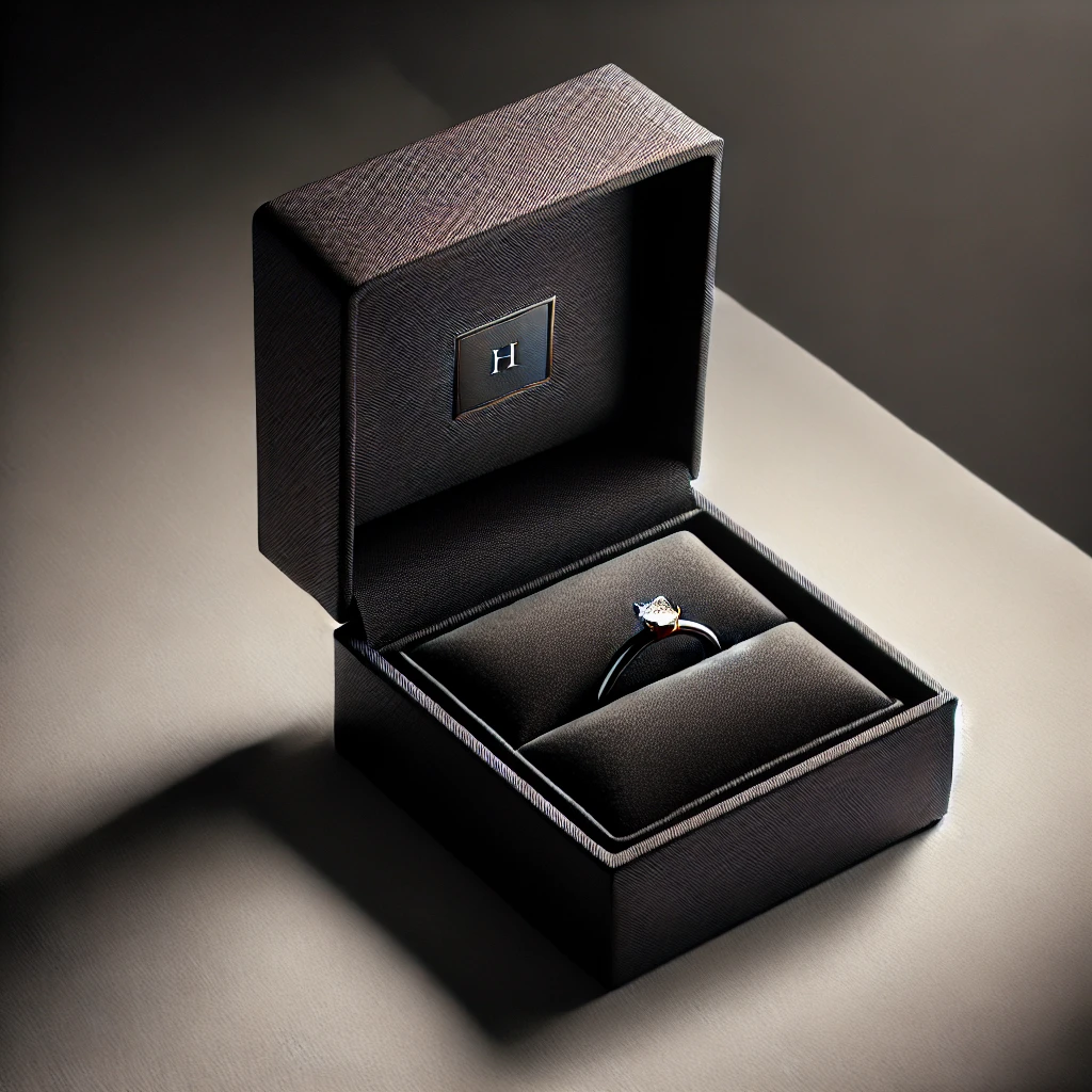 Elegant black jewelry box