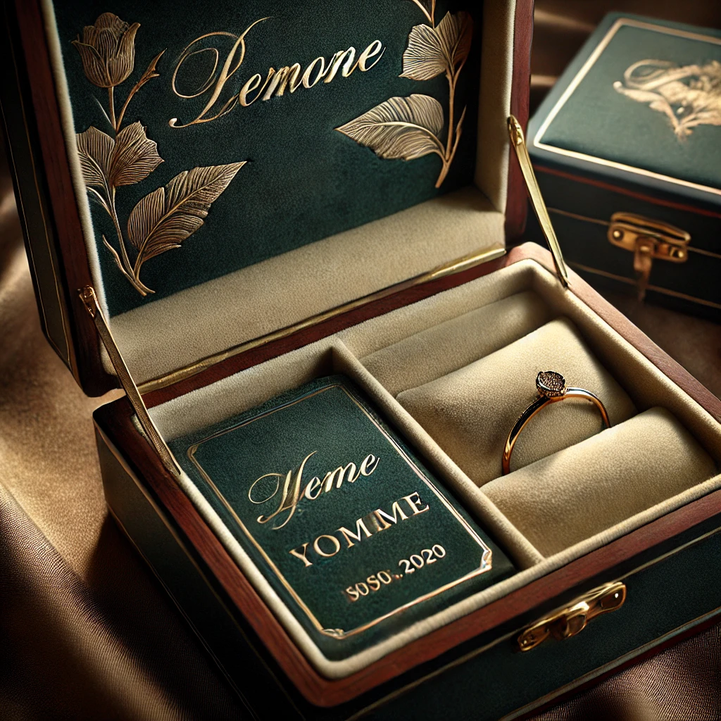 Personalized engraved jewelry box