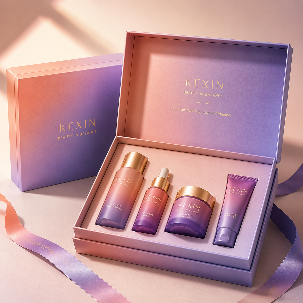 Gradient beauty packaging tone