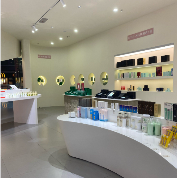 Structured skincare line layout