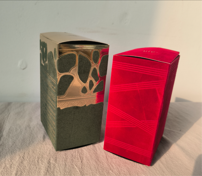 perfume box made with velvet