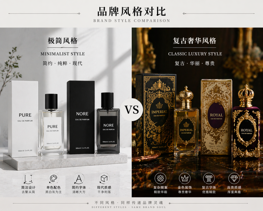 Comparison of minimalist sytle and luxury style 