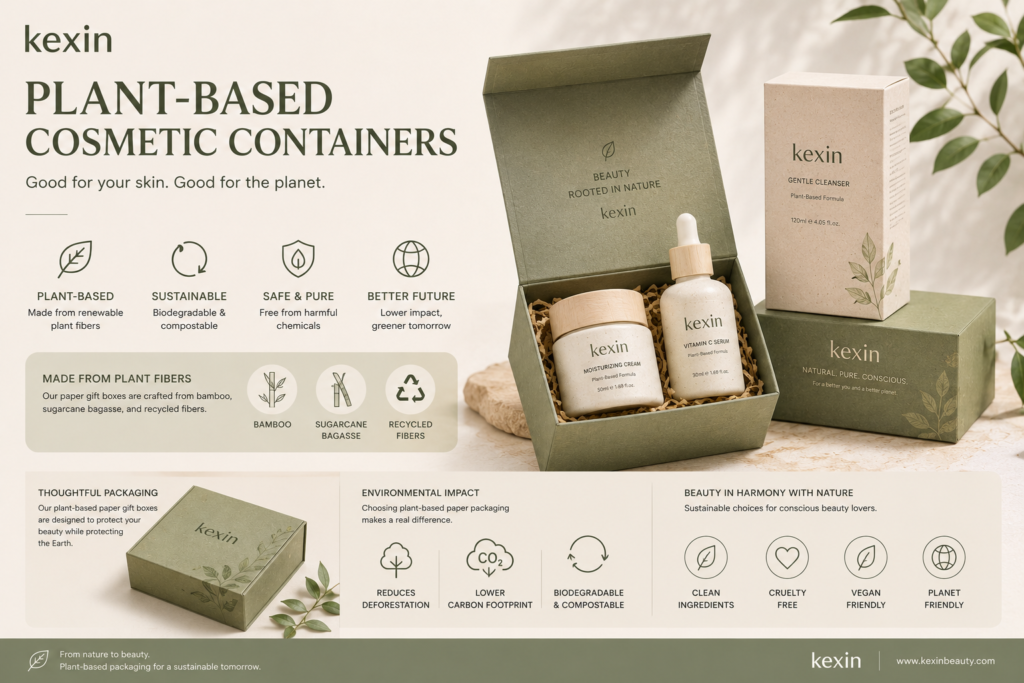 Plant-based cosmetic containers