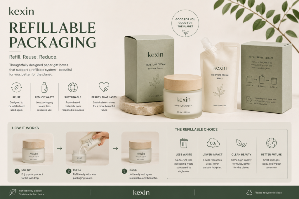 Refillable packaging system