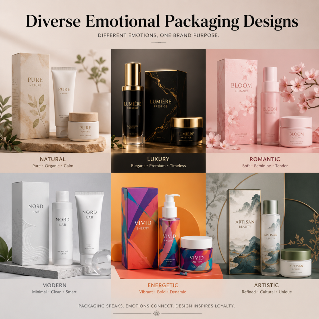 Diverse emotional packaging designs