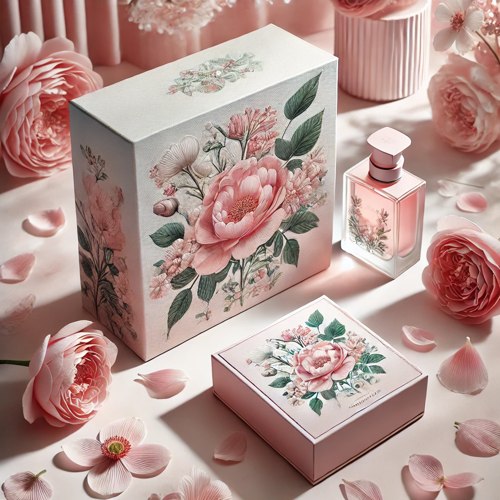 Floral pink perfume box