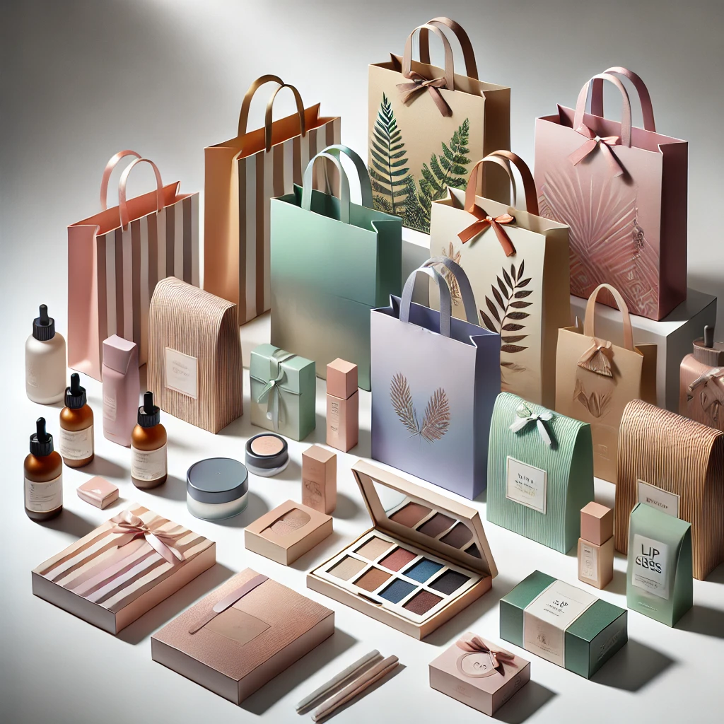 Colorful cosmetic packaging array