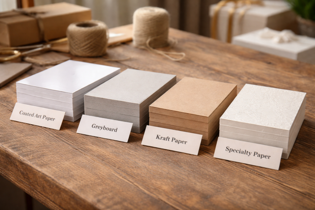 Gift box paper samples