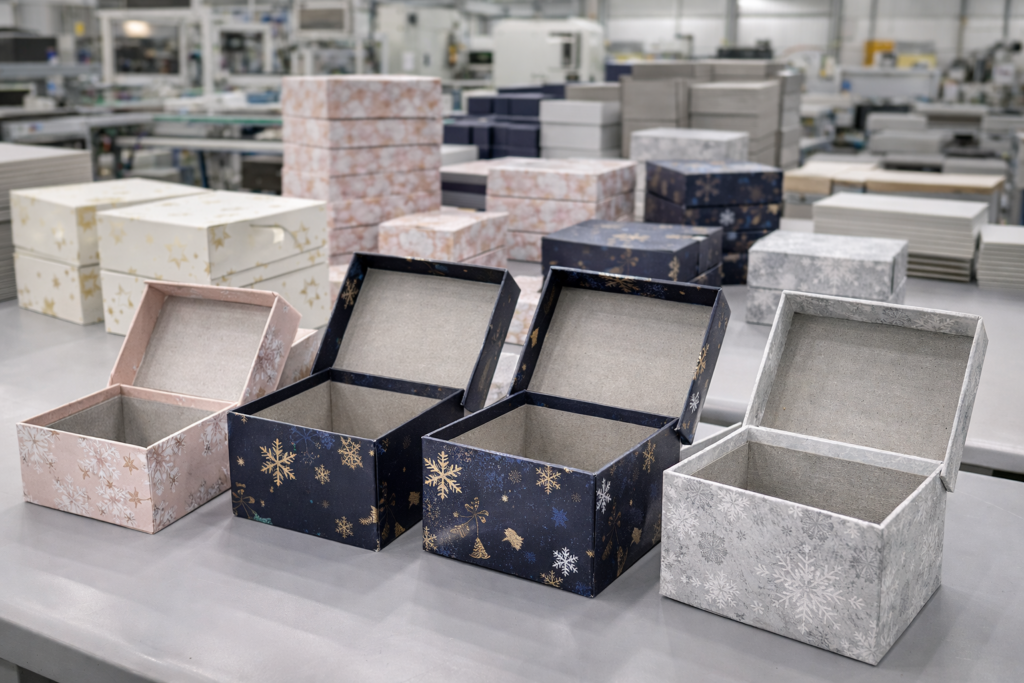 Rigid box production process