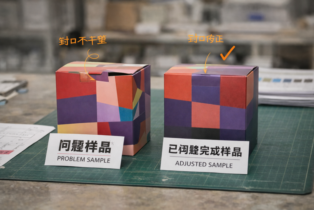 Packaging sample problem comparison