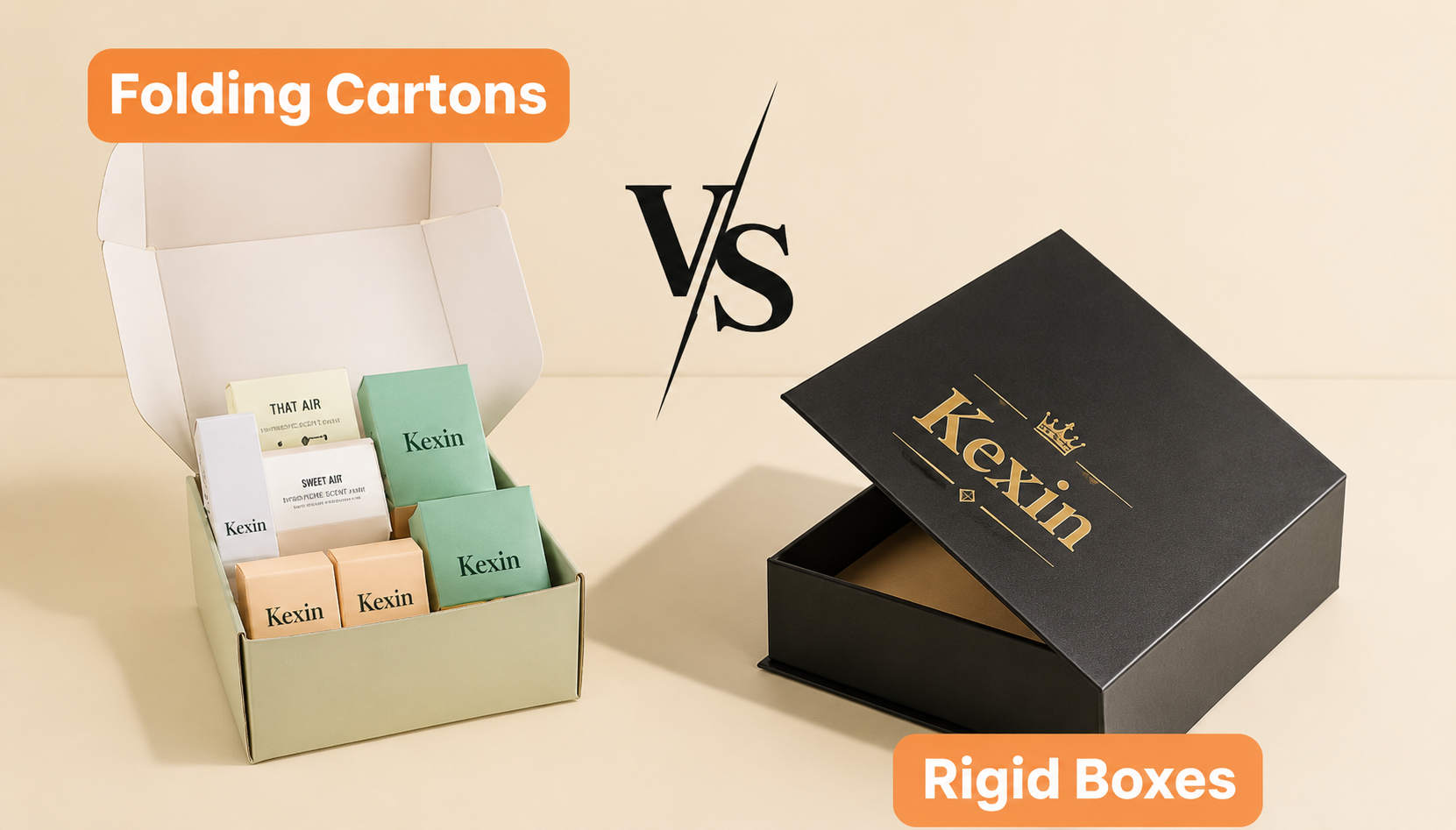 Rigid versus folding cartons