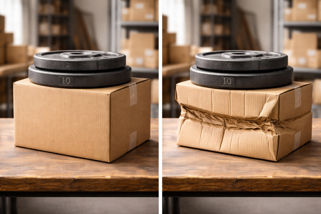 Packaging compression weight test