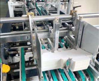 High speed folding box production