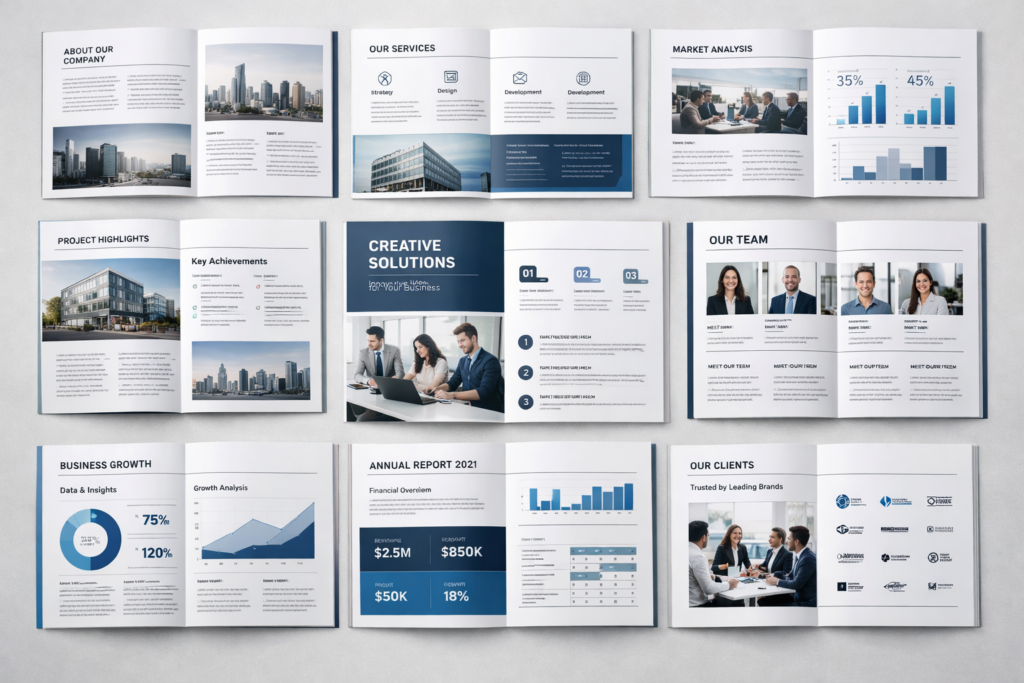 Grid-aligned catalog pages