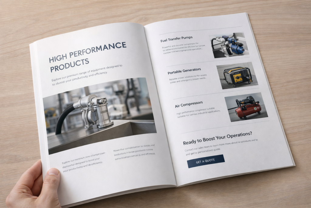 Open product catalog layout