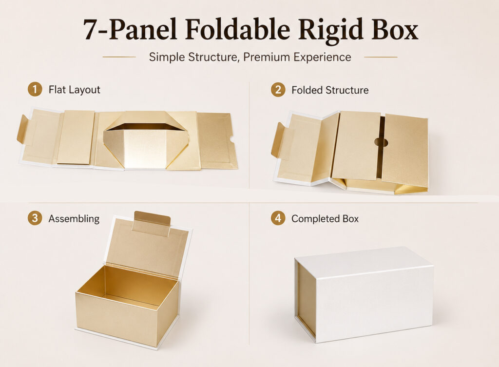 Seven-Panel Foldable Box