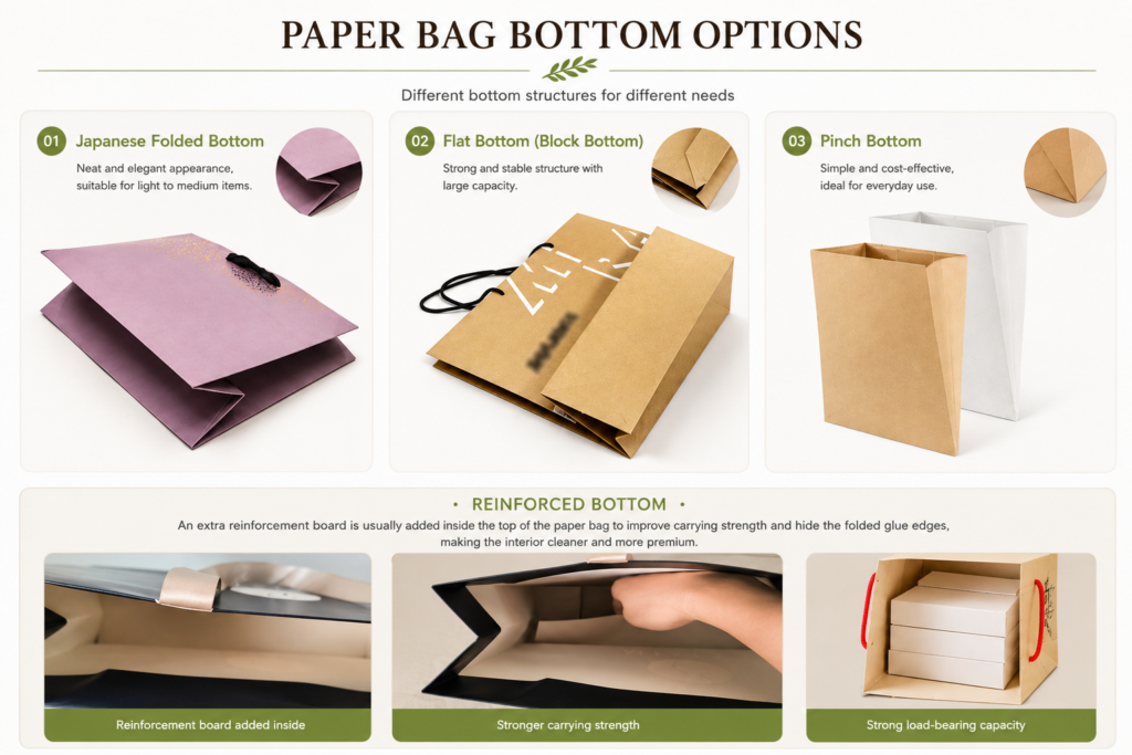 Paper Bag Bottom Options