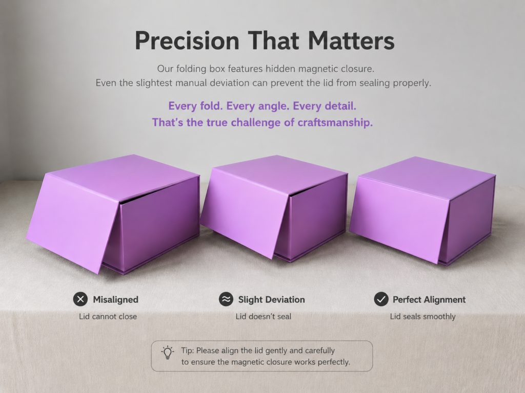 Foldable box requires higher precision