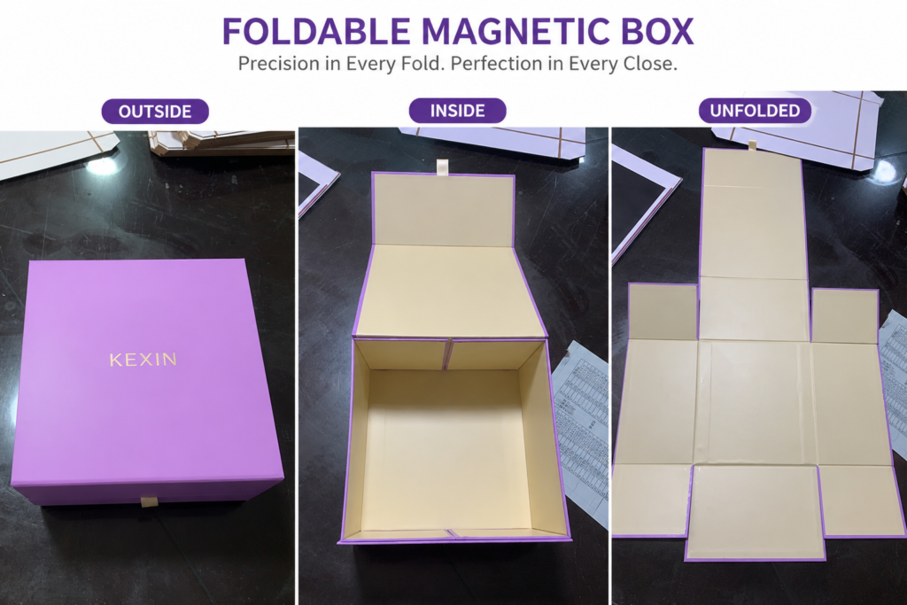 Foldable Box with Magnetic Corners
