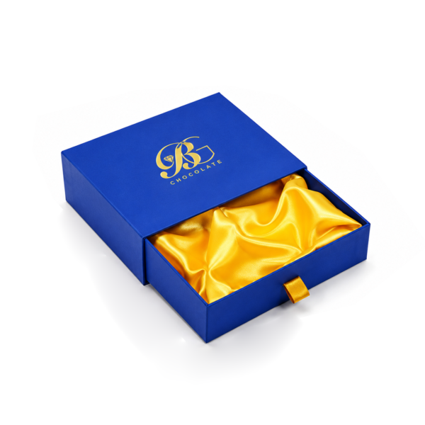 Custom Luxury Chocolate Drawer Box with Satin Insert
