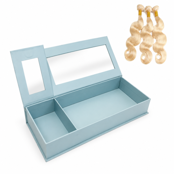 Custom Hair Bundle Packaging Box with Window