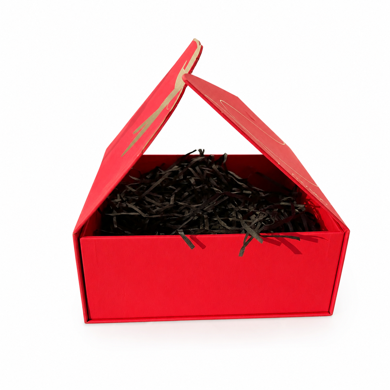 Custom rigid gift box with gold foil stamping decorative design