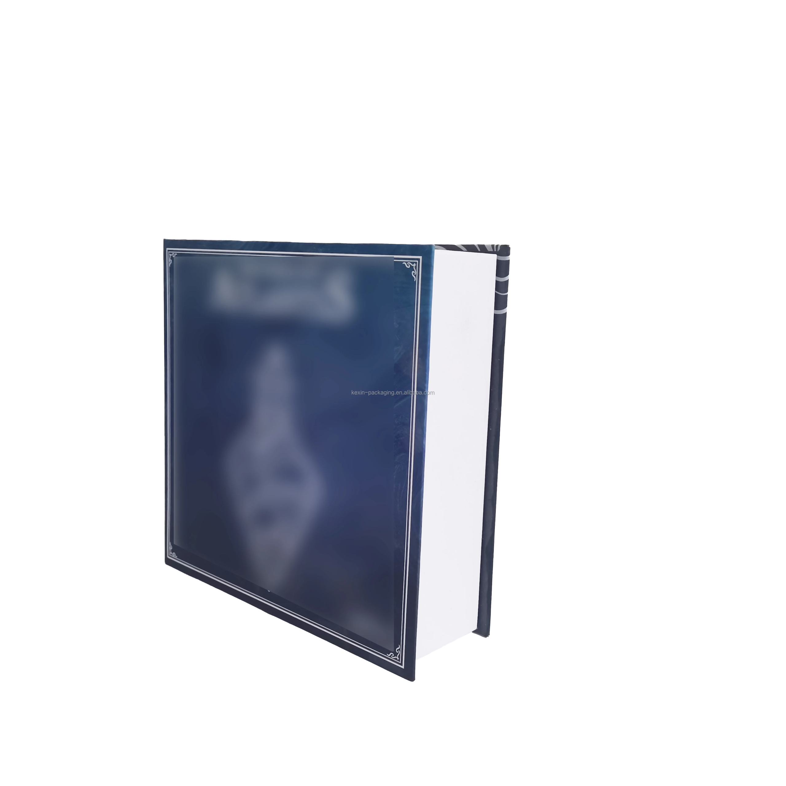 Hardcover style decorative book box with custom printed cover design