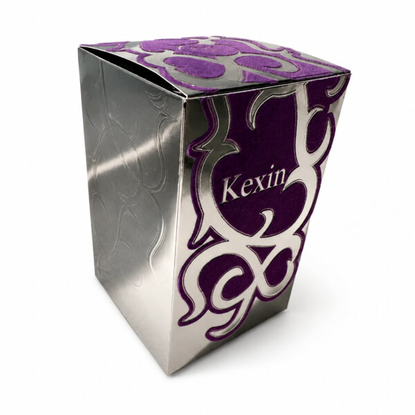 Custom Silver Card Paper Folding Cartons with Spot Flocking