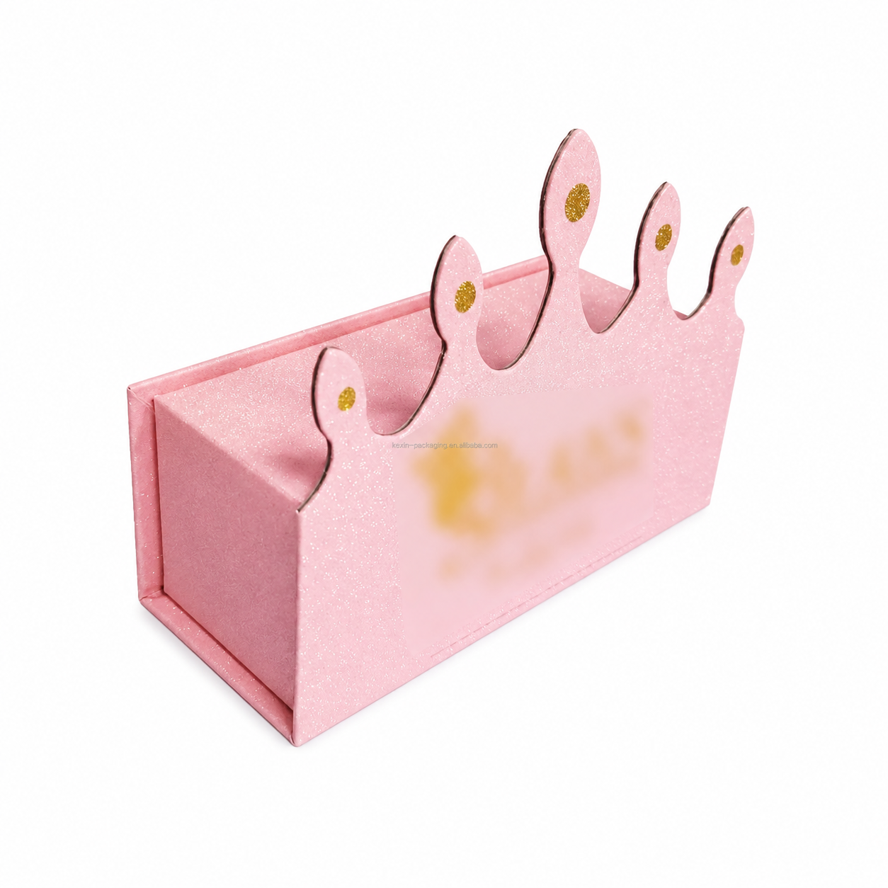 Custom Crown Shape Glitter Gift Box