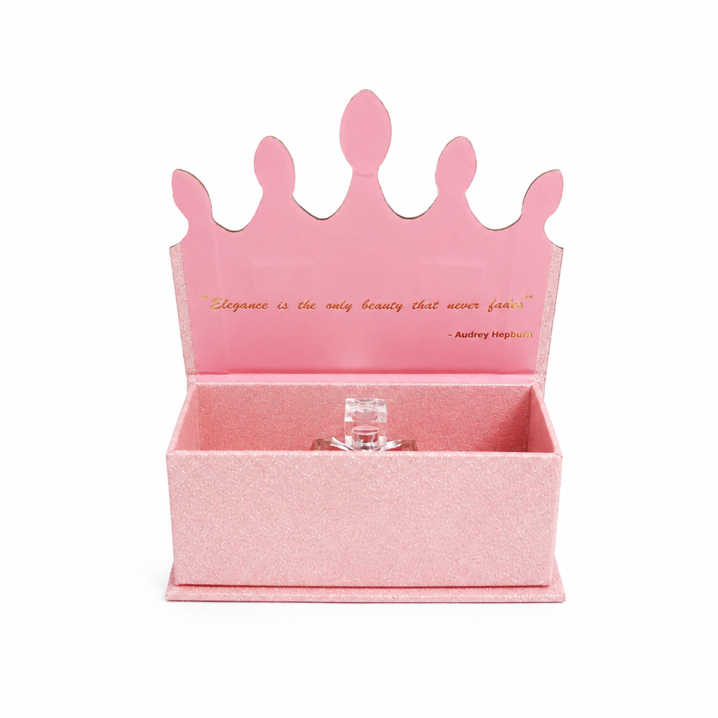 Custom Crown Shape Glitter Gift Box