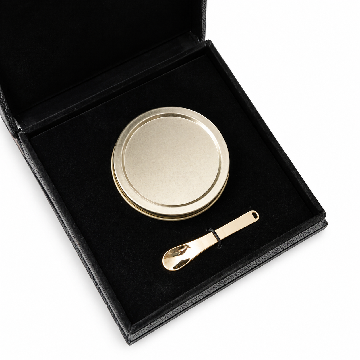 Velvet wrapped EVA insert for secure caviar jar protection