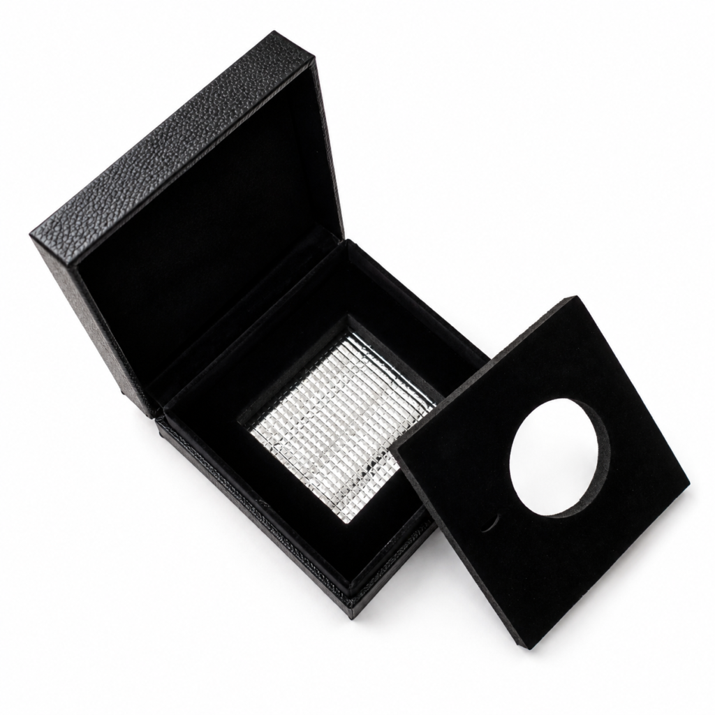 Aluminum foil compartment inside custom caviar gift box for ice pack placement
