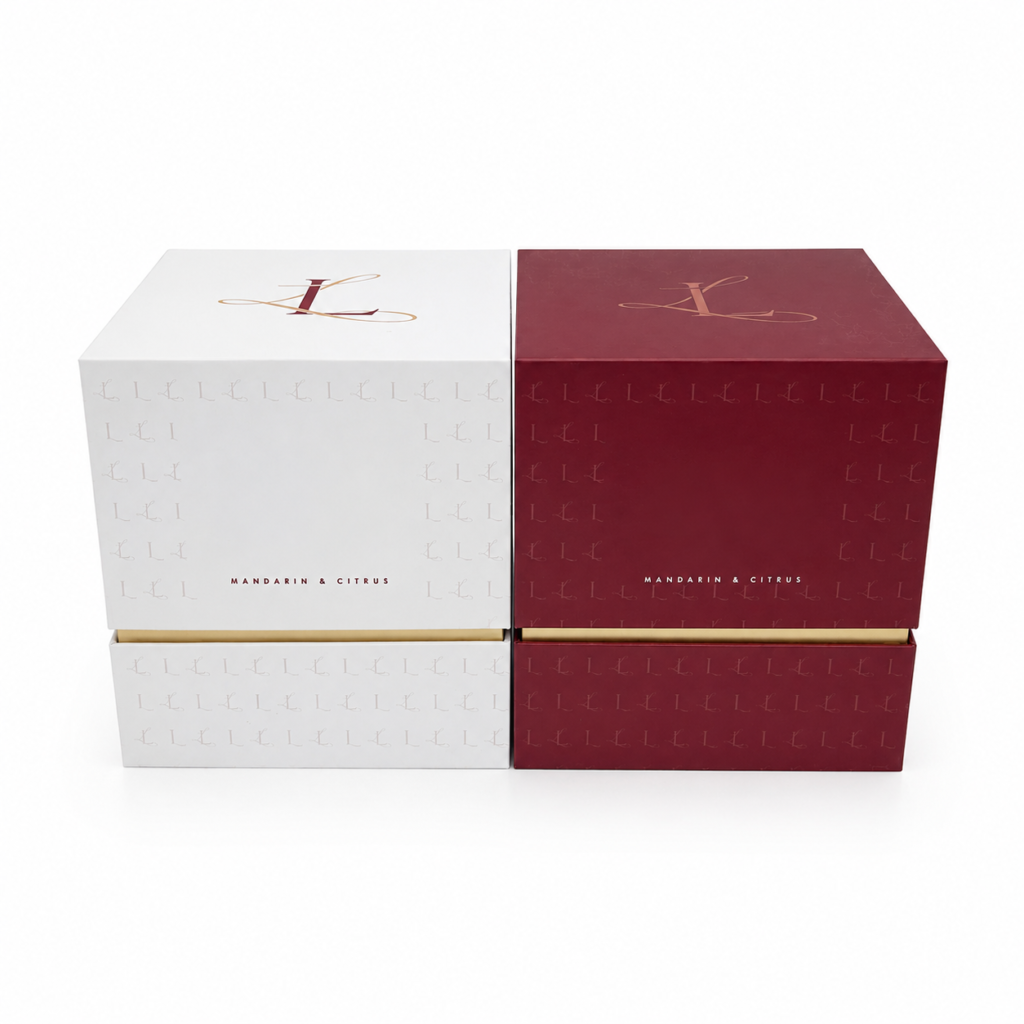 Custom rigid candle packaging box